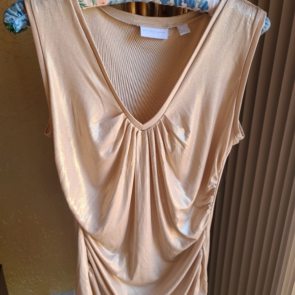 New York & Co Shirt! Champagne color, small - Picture 1 of 4